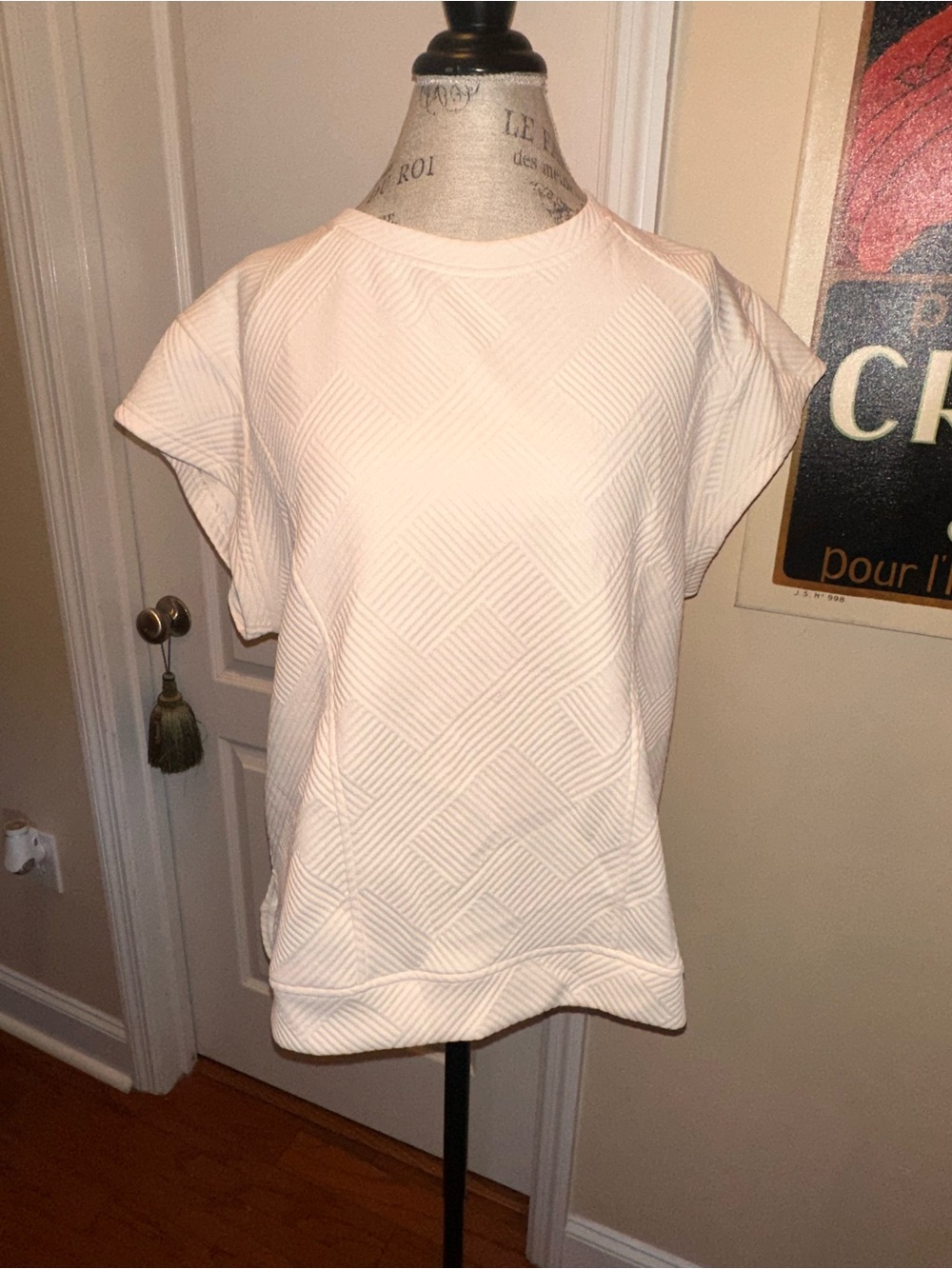 Umgee Cream Asymmetrical Layered Mini Skirt